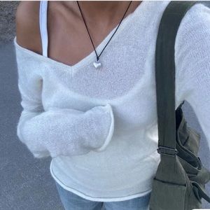 Brandy Melville Andi Mohair V Neck Sweater